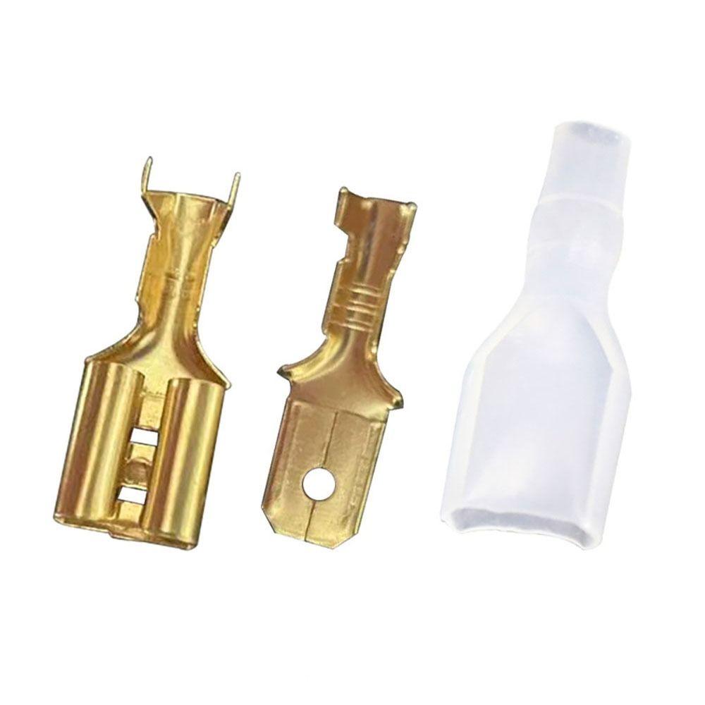 50Pcs Female/Male Wire Connectors 2.8/4.8/6.3mm Crimp Terminals Durable Spade Terminals