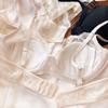 High Quality Satin Women Lingerie Set French Sexy Lace Push Up Bra Summer Thin Cup Comfort Intimates Underwear Bra Briefs Set