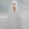 40In Synthetic Long Curly Wig White Pink Brown Orange Lolita Cosplay Women Hair Wig for Daily Party