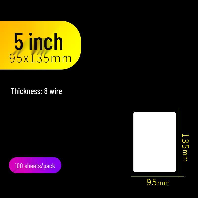 100 Sheets A4 Laminating Pouches, A3 Photo Laminator Film, Transparent 6 Inch Sealable Card and Label Film