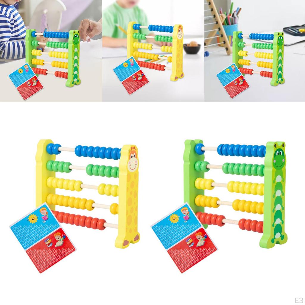 Classic Wooden Abacus for Math Learning, Counting Tool Kids