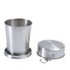 75ml/150ml/250ml Portable Stainless Steel Telescopic Folding Cup Easy Carry Key Coffee Cup Outdoor Hiking Camping Drinking Set