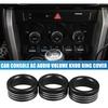 Car Console AC Audio Volume Knob Ring Cover for Subaru BRZ for Toyota 86 2013-2020 Black (Set of 3)