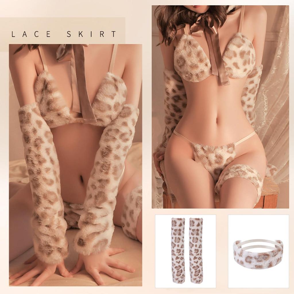 Cat Tiger Leopard Print Sexy Cosplay Erotic Bikini Erotic Paws Cute Moe Moe Training Temptation Extreme Costume Photo Cat Leopard Print Tiger Ears Hat