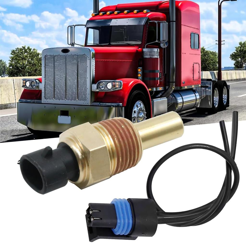 Differential Oil Temperature Sensor 5055401 Connector Pigtail Plug Replacement for Peterbilt 379 Kenworth T660 T800 T600A 1987-2007 (1)