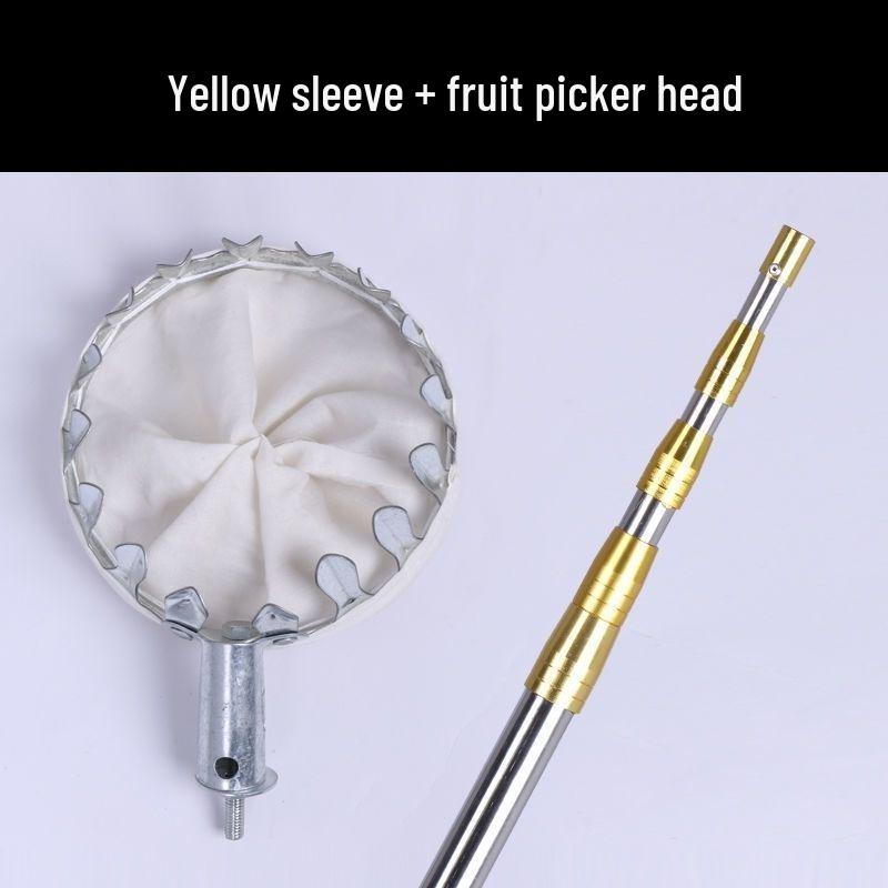 Multifunctional Stainless Steel Fruit Picker for High Altitude and Seasonal Use.