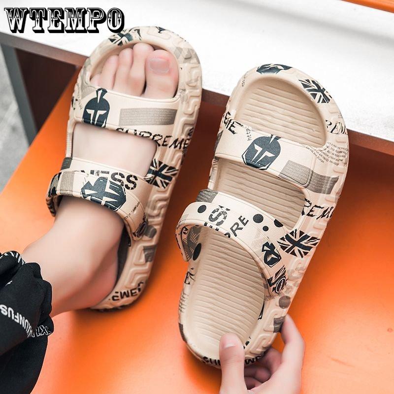 WTEMPO Pánské letní sandály Měkká podrážka Nazouváky Venkovní Dírkované Plážové boty Domácí pantofle Nositelné Protiskluzové Turistické boty