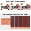 Belt Sander 15 Degree Electric Belt Sander Adjustable Speed Benches Belt Grinder for Metal Working Cutter Making Crafting
