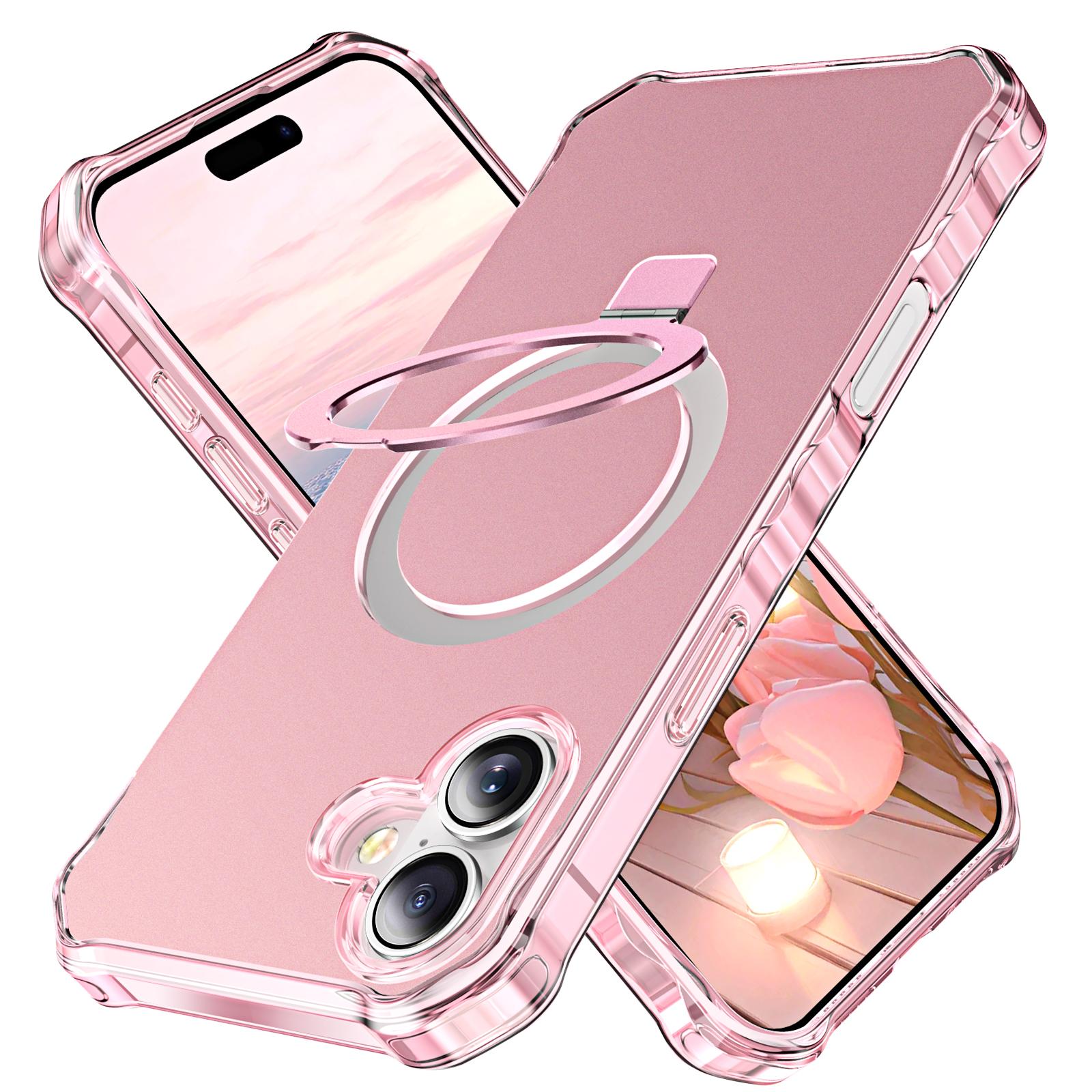 

Чехол для iPhone 16 Plus с маленьким волнистым краем, совместимый с MagSafe, противоударный чехол для телефона из ПК+ТПУ A