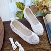 Fashion Inner Height Increasing Wedge Shoe Women Ethnic Style Retro Chinese  Round Head Hanfu Wedding Shoes