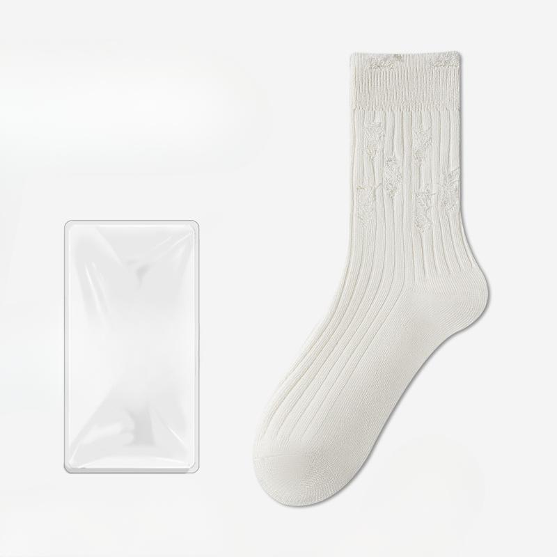

Женские летние тонкие хлопковые носки против пиллинга, дышащие, противоскользящие, против запаха 1 pair белый