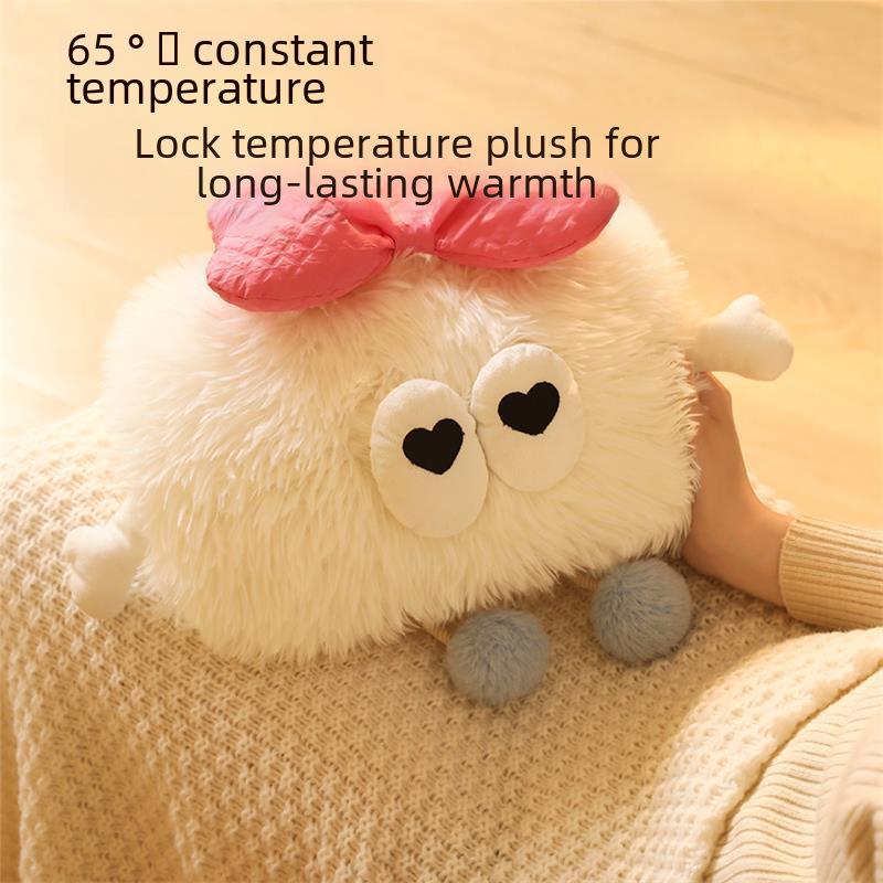 Rechargeable Electric Heating Hot Water Bag - Plush Hand Warmer for Belly Warmth