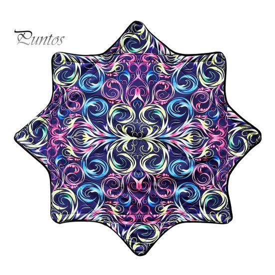 

Flowstar восьмиугольный шарф игрушка для жонглирования для начинающих двусторонний принт ткань забавная игрушка для развития навыков кончик пальца вращающаяся Flow Star Dapo Star подарок для детей и E