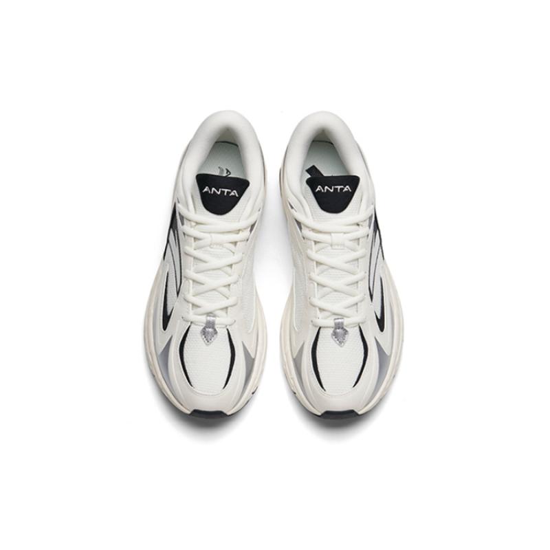 Anta AT952 Dämpfend Anti-Rutsch Und Abriebfest Niedrig geschnitten Sportliche Freizeit-Sneaker Elfenbein Weiß 912235597-2