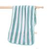 Soft Absorbent Coral Fleece Face Towel - Simple Stripe Design for Adults
