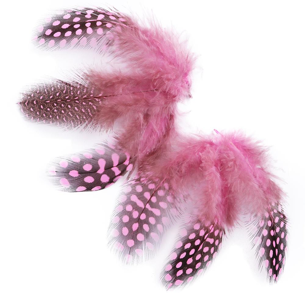 100PCS Natural Guinea Fowl Pheasant Feathers Natural Feathers Spotted 5-8cm Feathers for Crafts Dream Catcher Plume Decoration