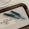 2Pcs/Set Little Willow Leaf Hair Clip French Simple And Elegant Style Side Clip Bang Hairpin One Line Hair Clip