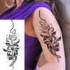 Kreativer Schlangen- & Skorpionblumen-Tattoo-Aufkleber - Temporäres Armdesign
