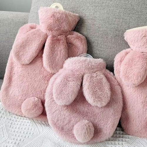 Kaaipee 300ml Mini Hot Water Bottle with Cute Cover, Eco-Friendly, Refillable, Small, Cold Weather Item, Cold Protection, Fatigue Relief, Perfect for