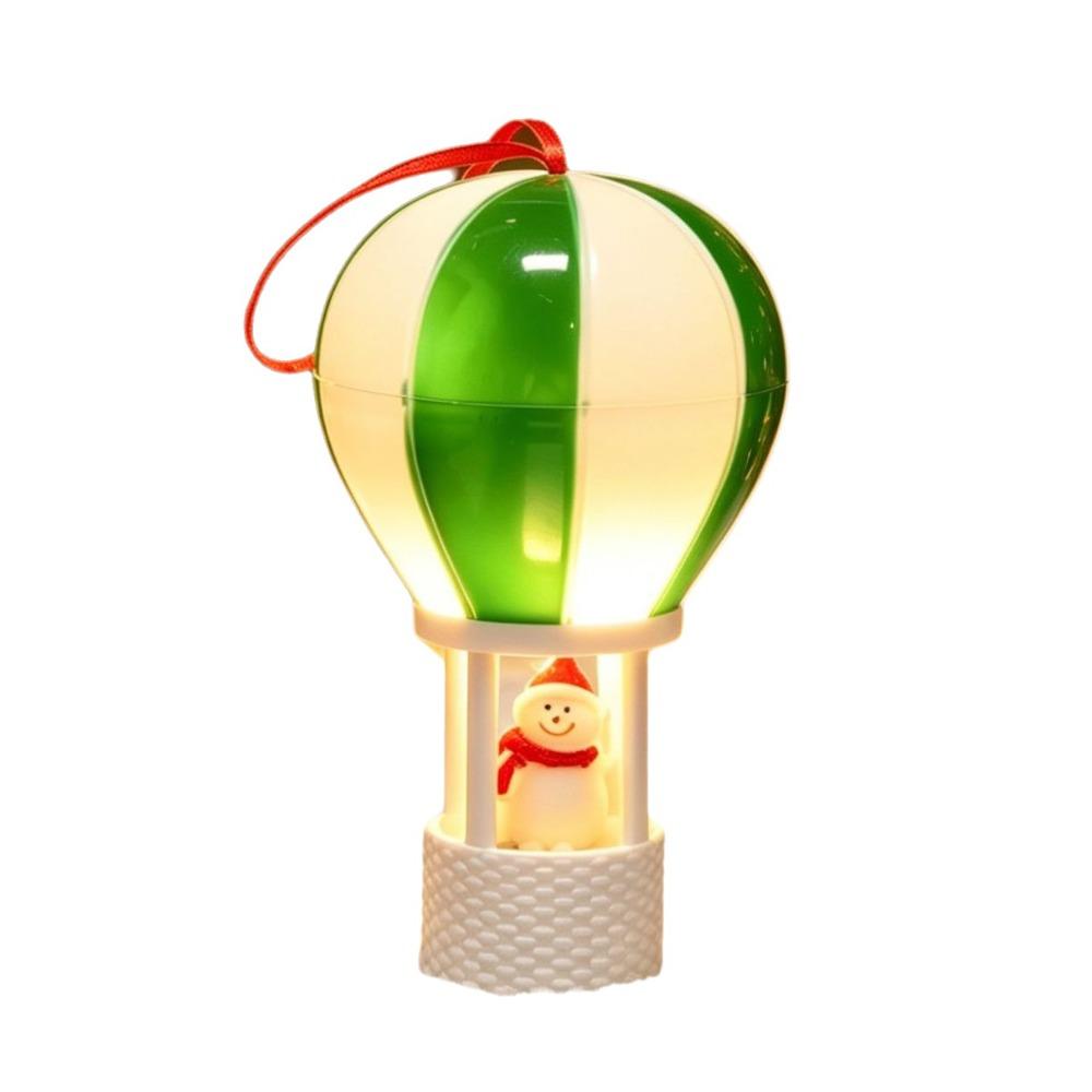 Luminous Hot Air Balloon Ornament Snowman LED Night Light Christmas Hanging Decoration Home