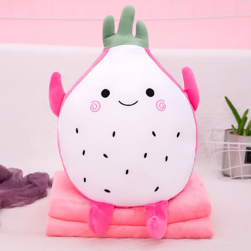 

Avocado Rabbit Pattern Air Conditioning Blanket Throw Pillow 2 In 1 Plush Toy Dragon Fruit
