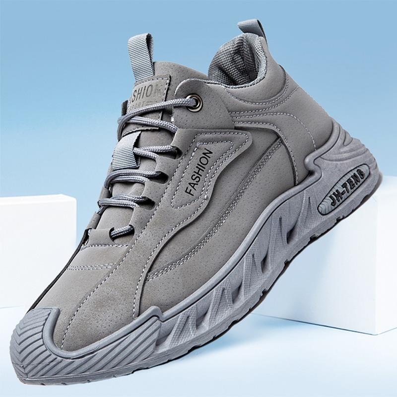 Large Size Men's Shoes New Men's Soft-soled Sneakers Outdoor Retro Shoes Casual Lace-up Running Shoes