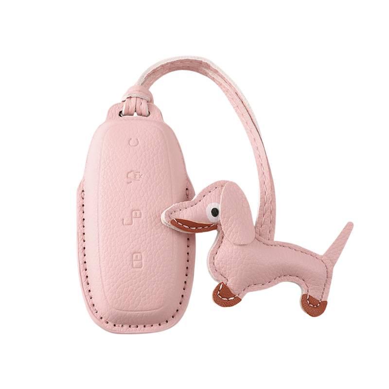 French Style Leather Key Case for BYD D9/N7/N8 - Full Coverage Remote Control Protective Shell