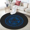 Leicester City Football Club Round Area Rug,Carpet Rug for Living Room Bedroom Sofa Playroom Decor,Non-slip Floor Mat
