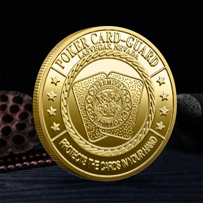 1pc Poker Card Guards Coins Collectibles Metal Poker Chip Coins Poker Accessories Coins