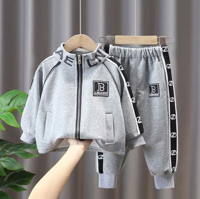 Dětský jarní a podzimní oblek pro volný čas Sportovní oblečení Letter Print Two Parts Set