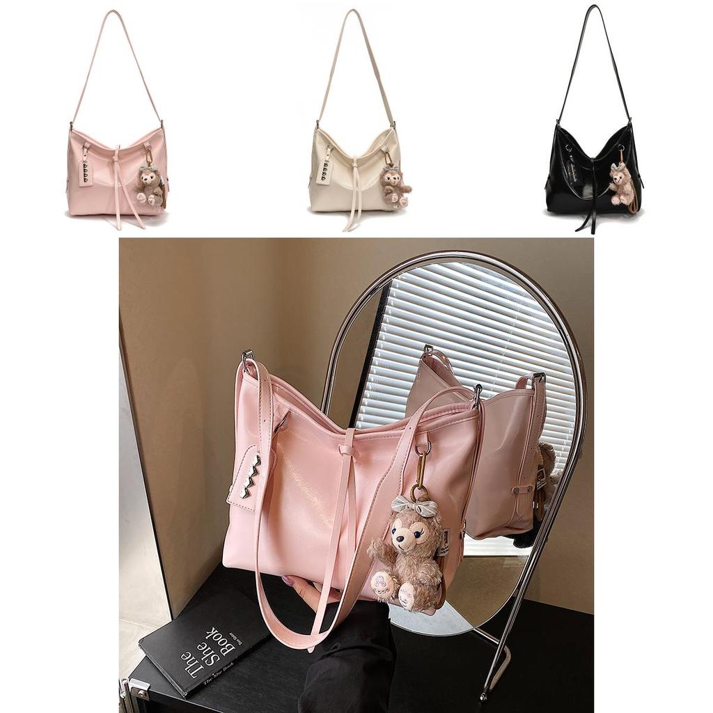 Duffy Pendant Large Capacity Pu Shoulder Bag For Women With Inner Zip Pocket For Work