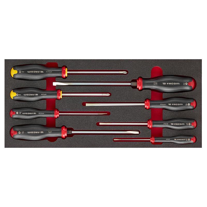 FACOM 8-Piece Flat and Phillips Screwdriver Set