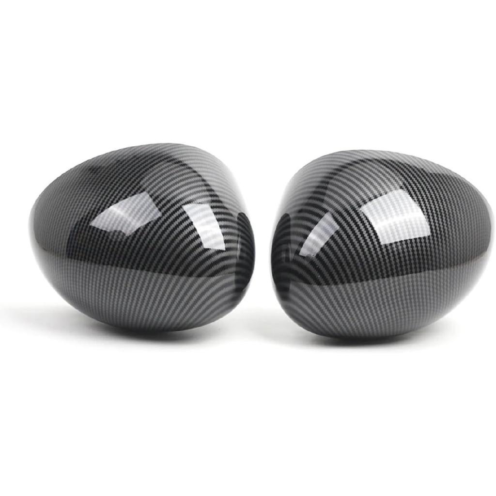 Car Rearview Mirror Cover Compatible for Mini Cooper F54 F55 F56 F60 L+R 2014-2019 Pattern Side Fit Caps LHD Carbon
