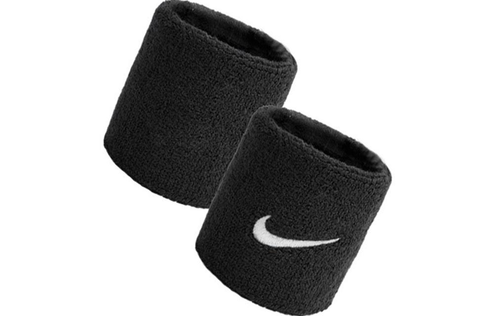 Nike Tennis, Basketball, And Fitness Wristbands Breathable Protective Black Cotton Basic Protective NNN04010OS