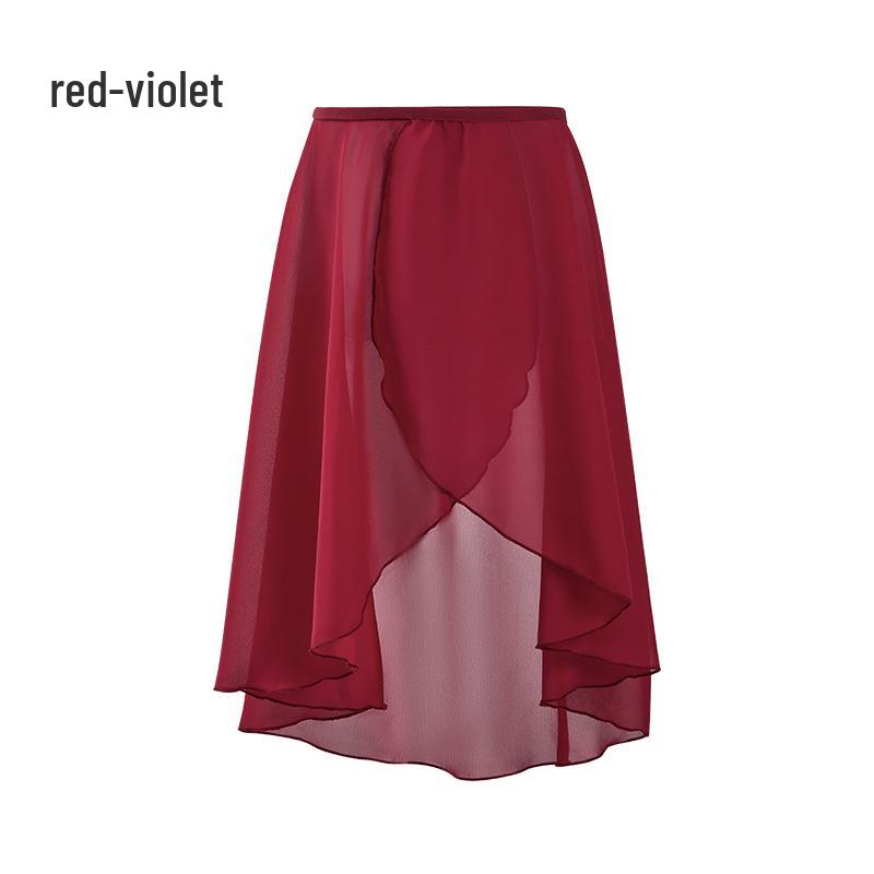 Взрослая женская балетная шифоновая танцевальная юбка - Полудлинная, завязывающаяся, для практики, экзаменов, студентов и выступлений One Size