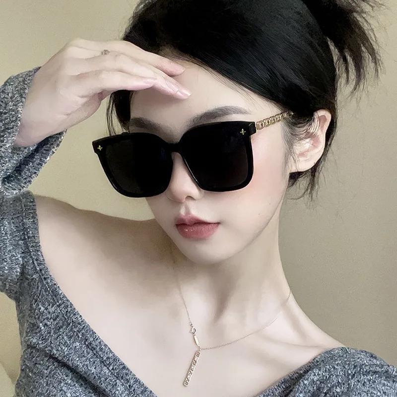 Quadratische Sonnenbrille für Damen, Vintage, großer Rahmen, schwarzer Spiegel, Sonnenbrille, Schattierung, Polarisator, sexy Damen-Reisebrille, UV400