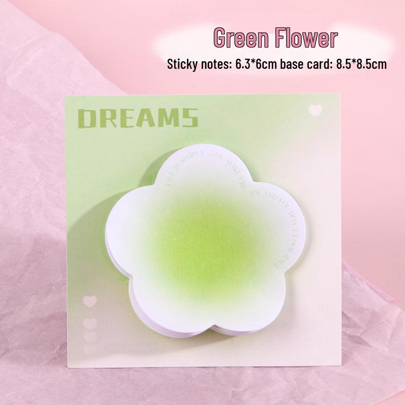Colorful Irregular Heart Gradient Sticky Notes - Self-Adhesive Halo Blush Memo Paper