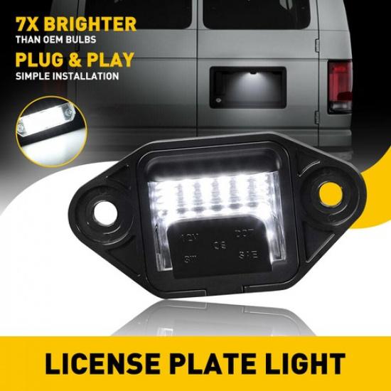 For Ford E150 E250 E350 E450 Econoline Van Rear License Plate Light Lamp OEM