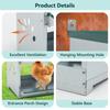 4 Compartment Wall Mount Galvanized Metal Chicken Nesting Boxes, Heavy Duty Egg Laying Nest Box for All Breeds of Hens