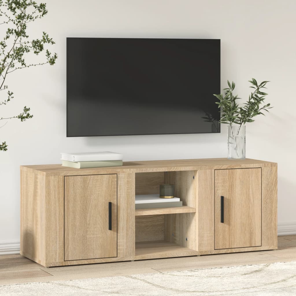 TV Cabinet In Sonoma Oak Finish 100 X 31.5 X 35 Cm Particleboard