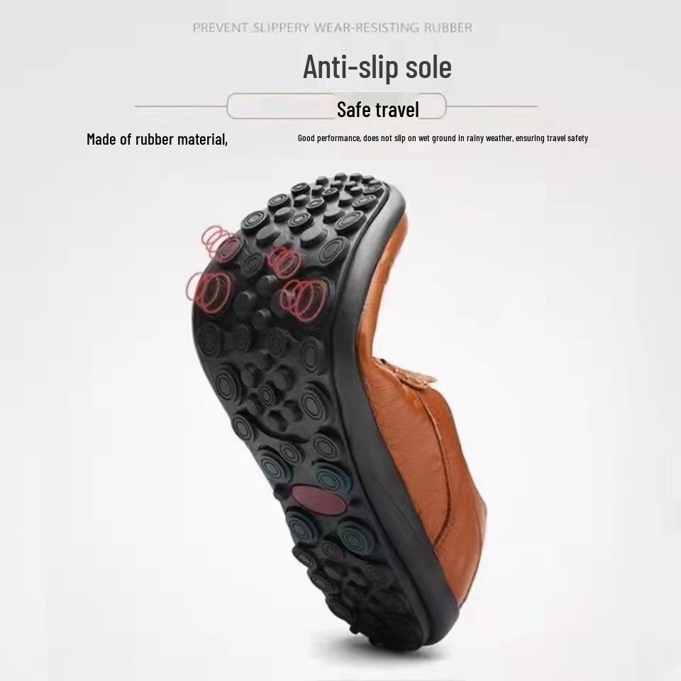 Men's Casual Leather Driving Shoes: Non-slip, Soft, Breathable