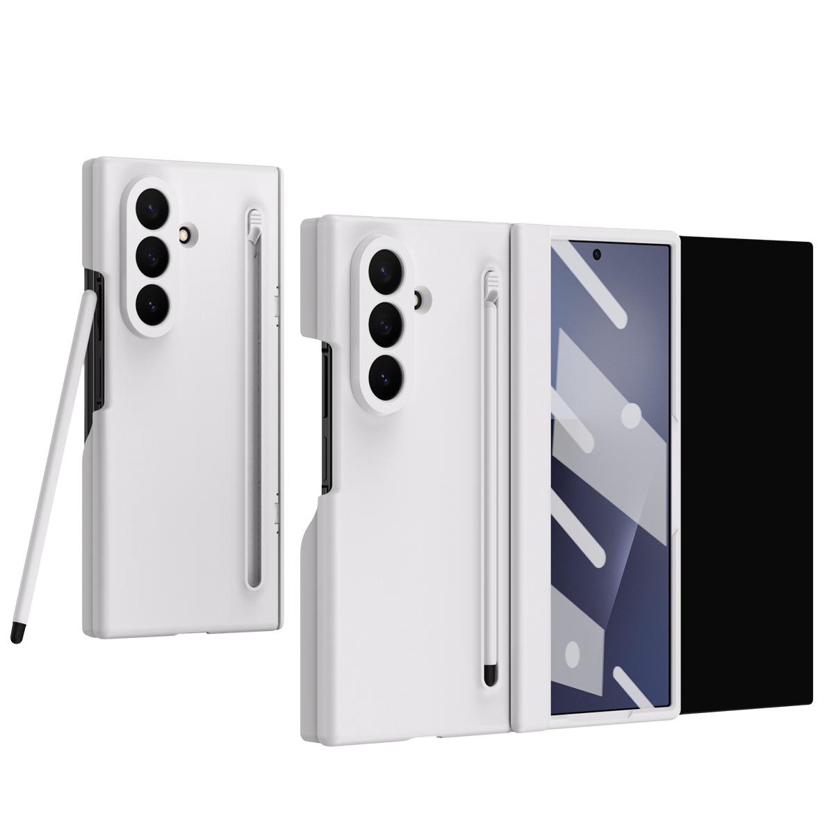 

For Samsung Galaxy Z TriFold Hinge Protection Case Screen Glass Film Full Phone Cover with Pen For Samsung Galaxy Z Trifold білий