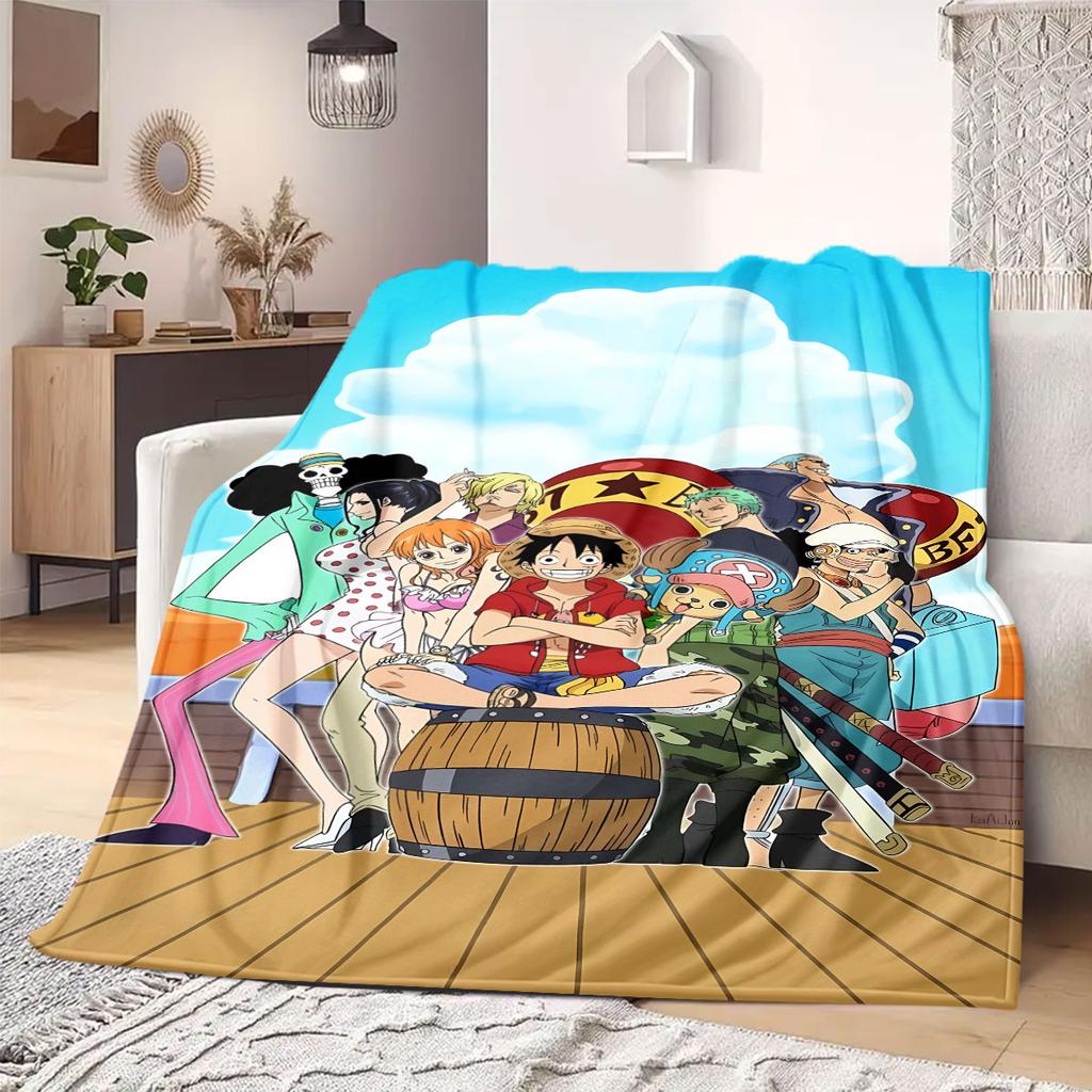 OnePiece anime Flannel Blanket Warm,Comfortable,Suitable for Bedrooms,Sofas,Beds,Chairs,Picnics,Travel