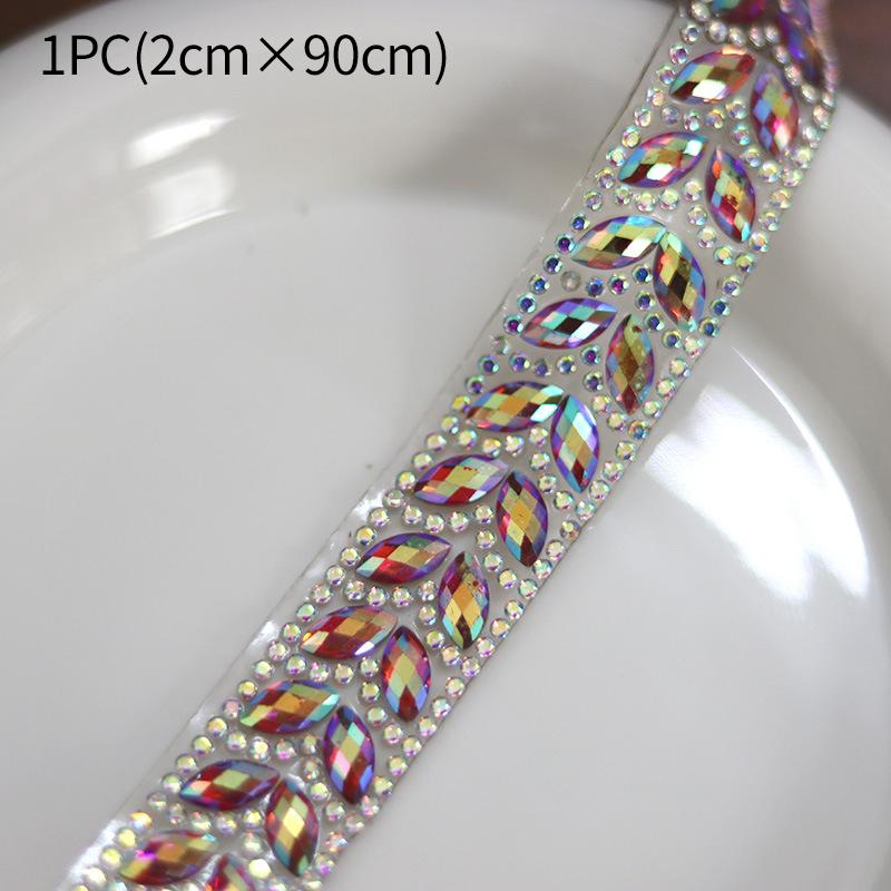 Rhinestone Chain Ab Color Horse Eye Crystal Rhinestone Ribbon For Diy Shoes Bags Dresses Decoration