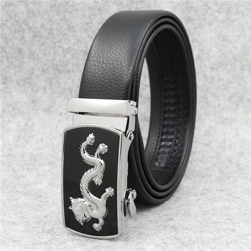 Hi Men's Leather Belt Luxury Designer Belts Men High Quality Male Metal Buckle Belt