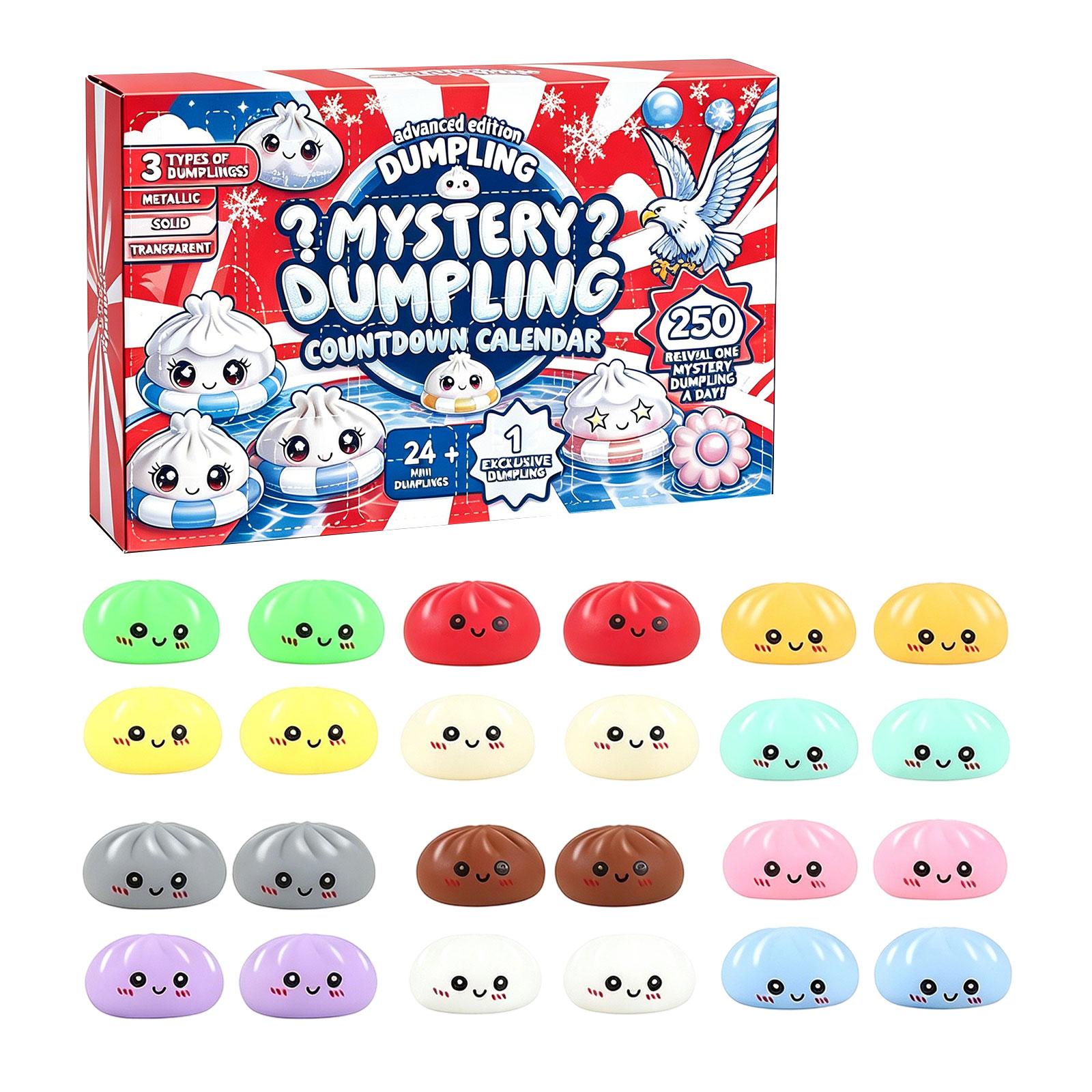 

Dumpling Mystery, Dumpling Mystery Advent Countdown Calendar, 24PCS Random Surprise Toys, Stress Relief Sensory Fidgets Toy For Anxiety Relief One Size