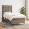 Vidaxl Letto Continentale Con Materasso, Taupe, Tessuto, 100X200 Cm