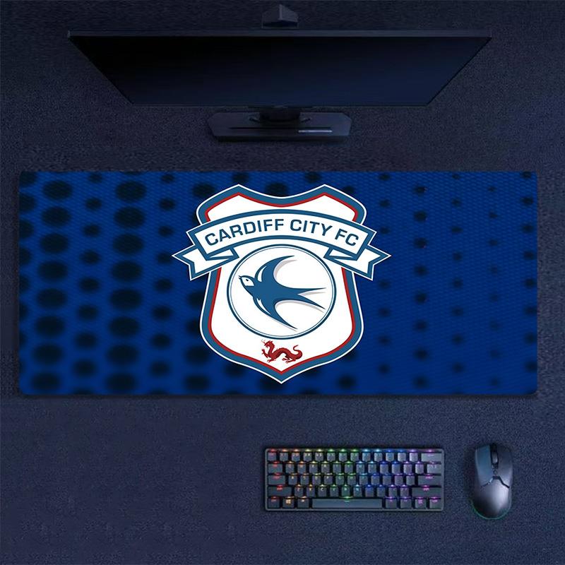 Cardiff City F.C Print Cushion Non-slip Laptop Tablet Big Mousepad XXL Mat Mini PC Playmat With Lock Edge