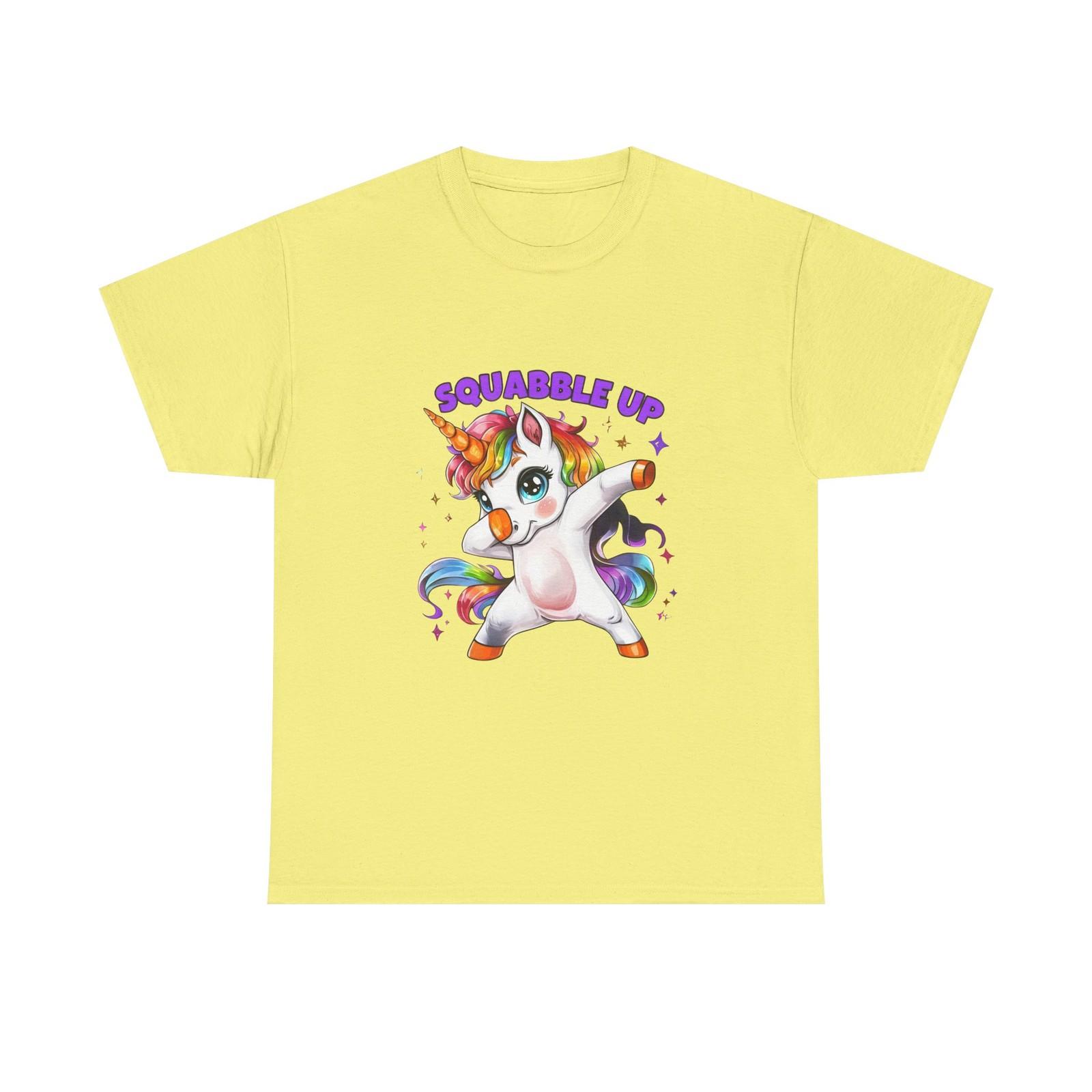 Squabble Up Cute Unicorn Dabbing Graphic Tee, Fun T-Shirt for Unicorn Lovers Tee 3XL
