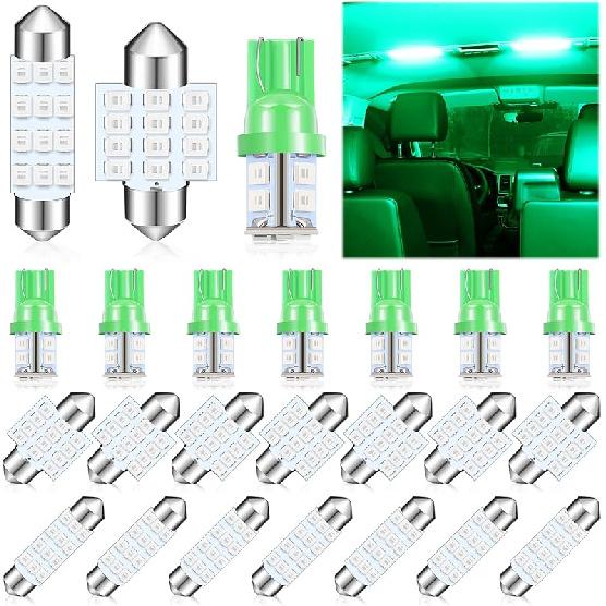 Tallew 24 Pieces Dome Light LED Car Bulb Kit Set T10 31 mm 42 mm LED Festoon Bulbs Interior Replacement for Car Map Door Courtesy(White)